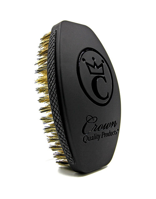 Black Medium 360 Wave Brush | Crown Quality Products