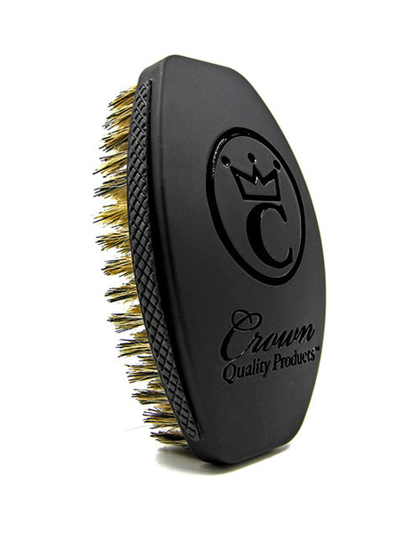 Black Medium 360 Wave Brush | Crown Quality Products